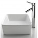 Kraus C-KCV-121-1002CH White Rectangular Ceramic Sink and Sheven Faucet Chrome - B003XI9QFQ